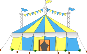 300x186 Blue Amp Yellow Big Circus Tent Clip Art