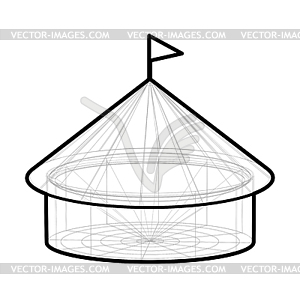 300x292 Tent In Wireframe Form
