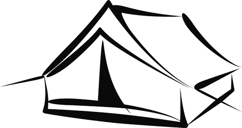 480x254 Black And White Tent Clipart