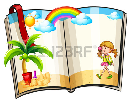 450x355 Border Of A Book With Circus Theme Design Royalty Free Cliparts