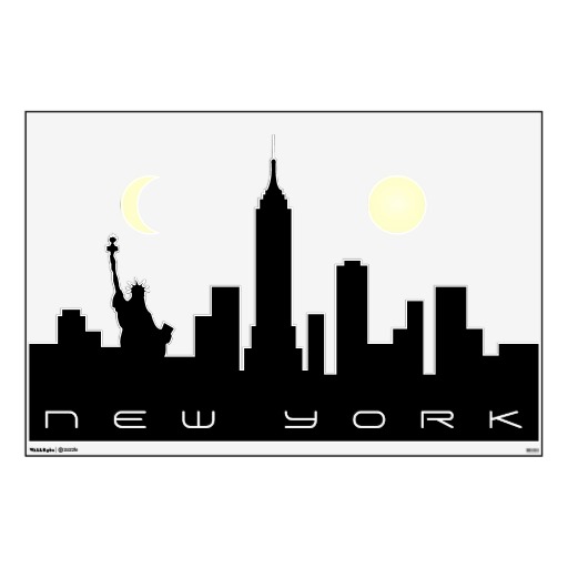 512x512 New York City Skyline Silhouette Clipart