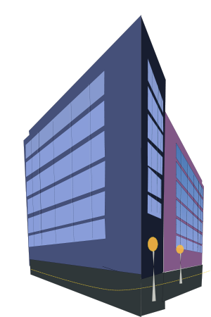 300x450 City Buildings Clip Art Download 4