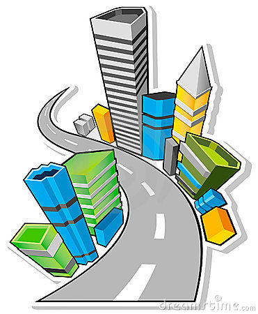 371x450 Road To City Clip Art Cliparts
