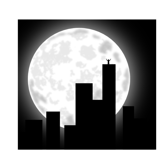 600x600 City At Night Clip Art