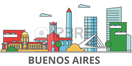 450x225 Miami City Skyline. Buildings, Streets, Silhouette, Architecture