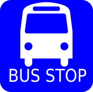 299x294 Blue Bus Stop Clip Art