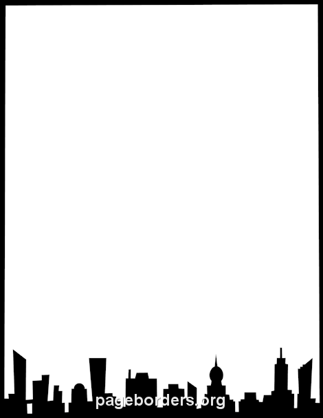 470x608 City Skyline Border Clip Art, Page Border, And Vector Graphics
