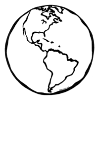 200x300 Globe Clipart Black And White Clipart Panda