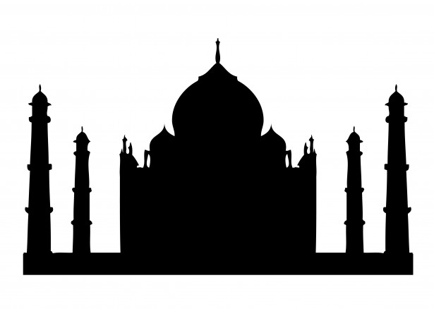 615x438 Taj Mahal Silhouette Clipart Free Stock Photo