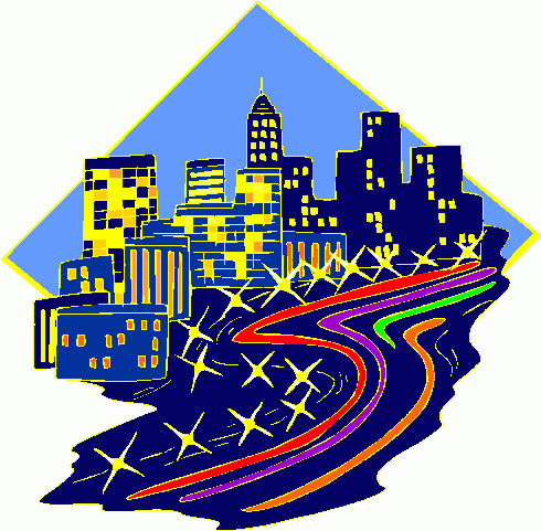 490x481 City Street Clip Art