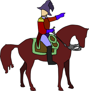 291x299 Historic Soldier On A Horse Clip Art