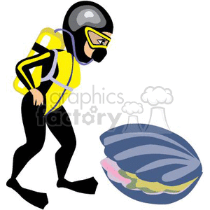 300x300 Clip Art Sports Scuba Diving And More Related Vector Clipart