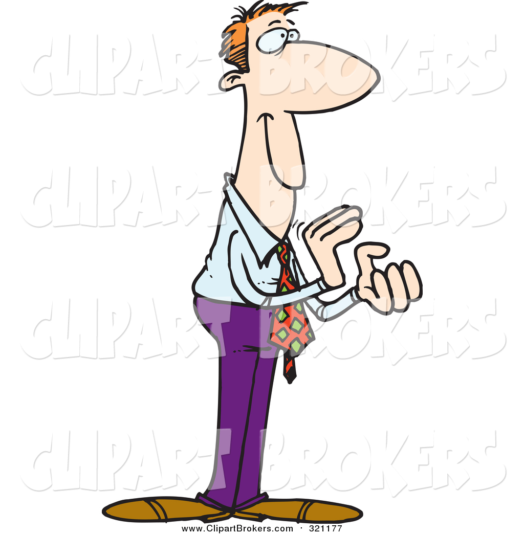 1024x1044 Clip Art Cartoon Of A Pleased White Businessman Clapping By