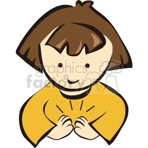 300x300 Royalty Free A Little Brown Haired Girl Clapping Her Hands 375552