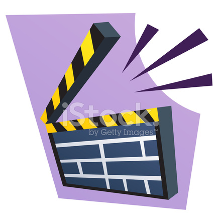 440x440 Clapboard Clip Art Stock Vector