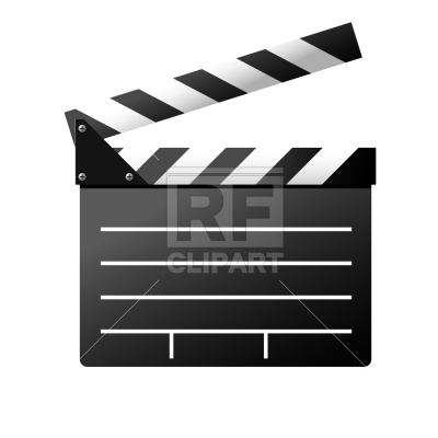 400x400 Film Slate Royalty Free Vector Clip Art Image