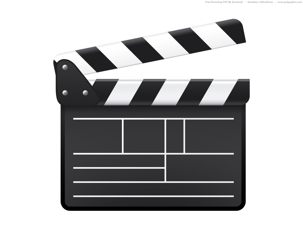 1280x1024 Movie Clapboard Clipart