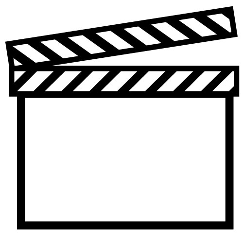 500x500 Movie Clapper Clipart