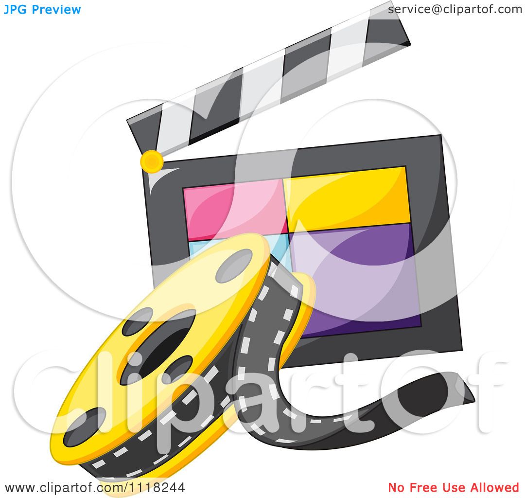 1080x1024 Royalty Free (Rf) Clipart Illustration Of A Plain Cinemar Clapper