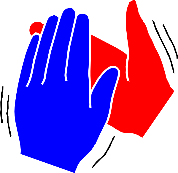 600x585 Blue And Red Hand Clapping Clipart