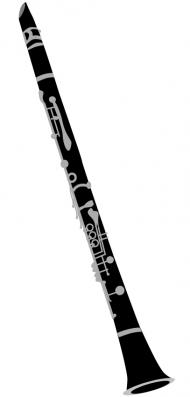 190x397 Clarinet Black And White Clipart