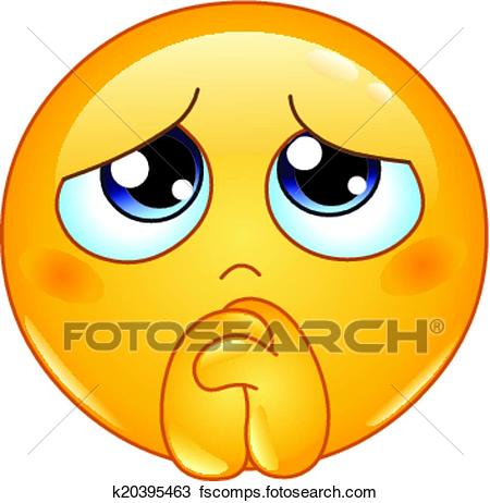 450x462 Clipart Of Begging Emoticon K20395463