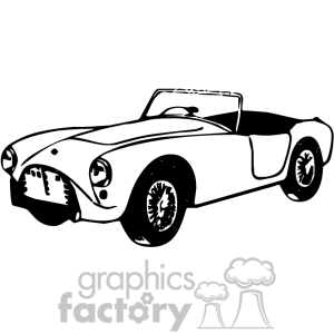 300x300 Classic Car Clipart Black And White