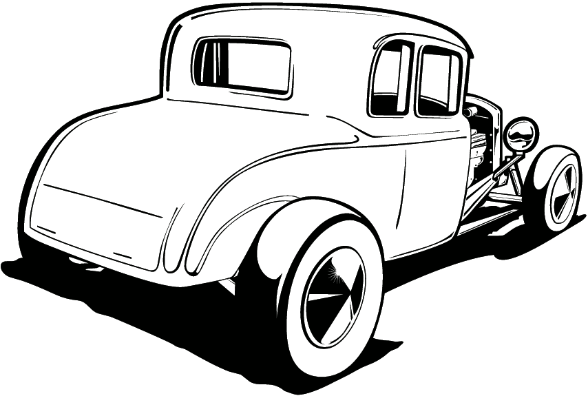 854x575 Classic Car Clipart Rat Rod