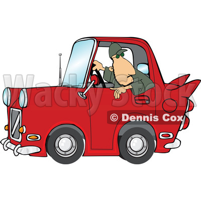 400x400 Green Two Door Car Clipart Illustration Djart