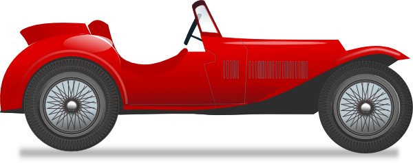 600x238 Vintage Race Car Clip Art