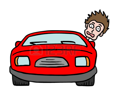 450x391 Boy Cartoon In The Red Car Royalty Free Cliparts, Vectors,