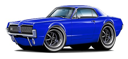 450x207 Classic Muscle Car Clipart