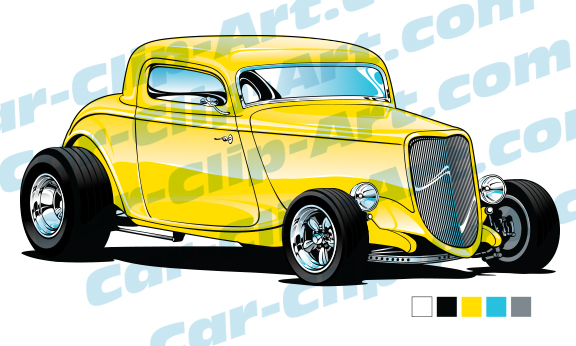 576x346 1933 Ford Hot Rod Vector Clip Art Car Clip