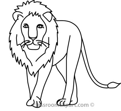 400x367 Black And White Clipart Of A Lion