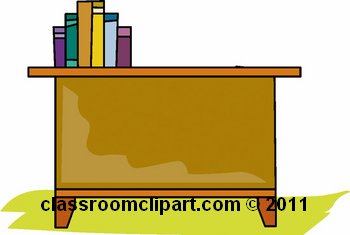 350x235 Teacher Desk Clipart