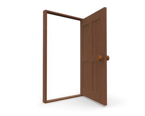 500x400 Open Door Clip Art