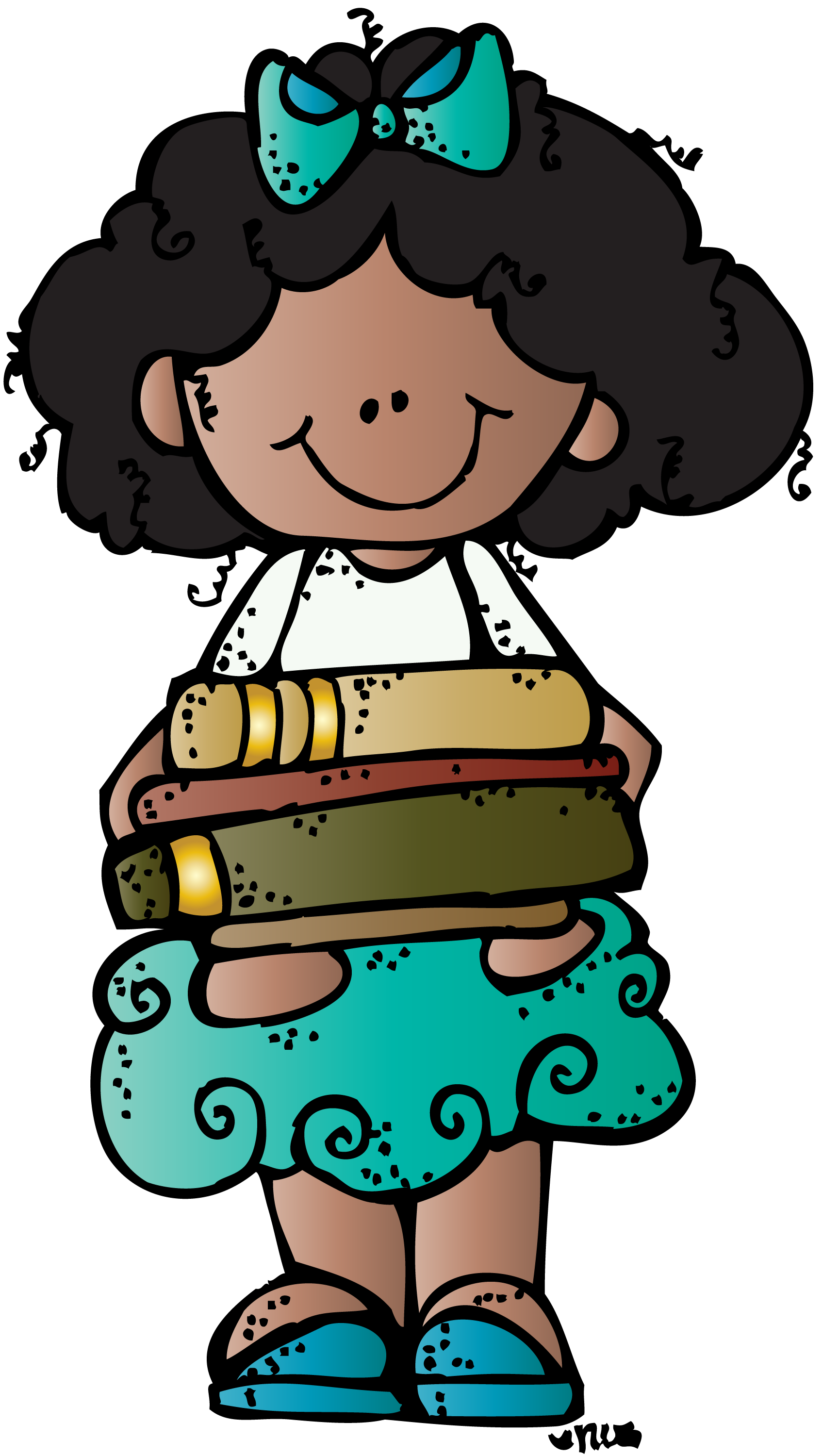 1694x3000 Girls Student Classroom Job Clipart