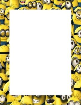 270x350 Minion Themed Print Out Page. This Pdf Document Provides A Fun