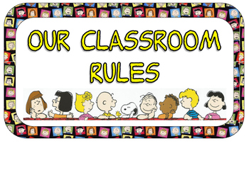 350x271 Classroom Rules Signagepeanuts Gang Ed. By Mr Cs First Grade Fun