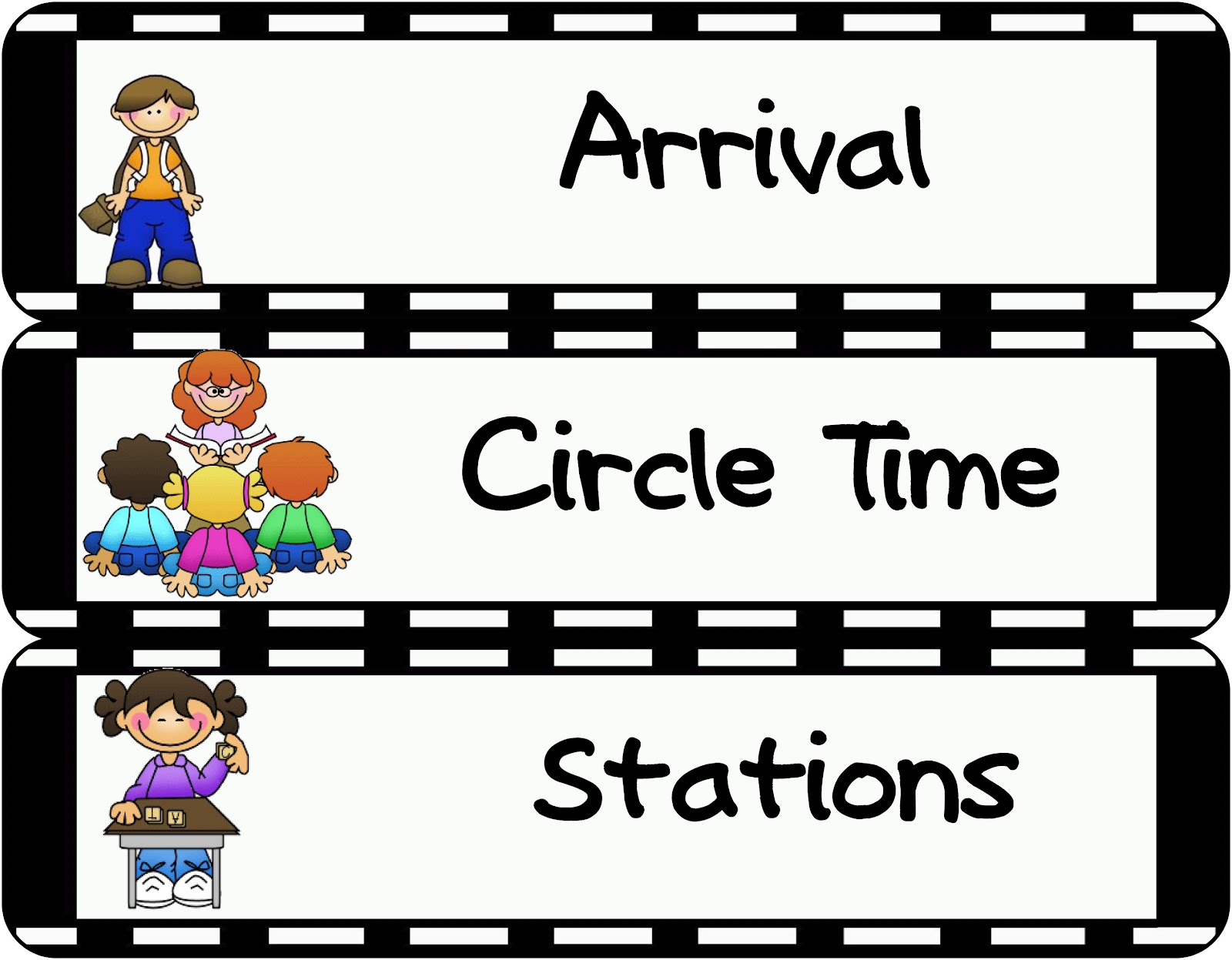 Schedule Clipart Classroom Circle Clip Preschool Pre Cliparts Projects Head...