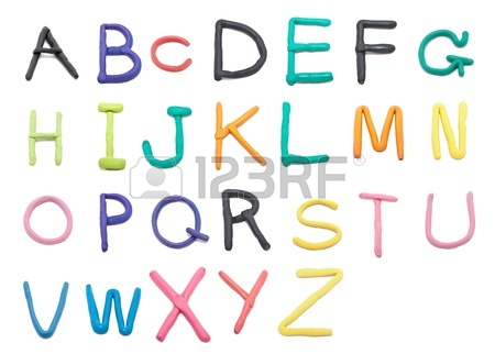 450x322 Color Clay Font A To Z Hand Writing Style Stock Photo, Picture