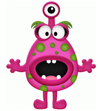 348x385 Pink Monster Bu Stinkin Cute Paper Piecings