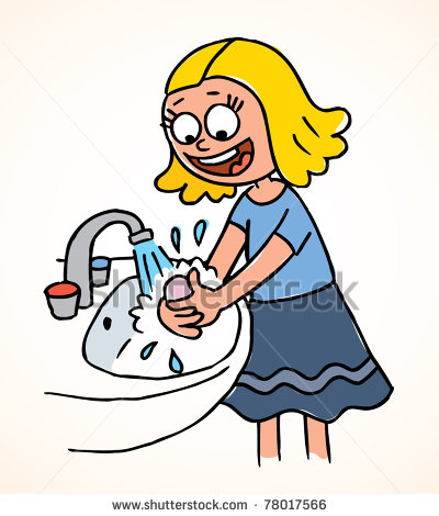 400x470 Hand Washing Clipart