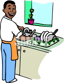 268x350 Washing Dishes Clipart