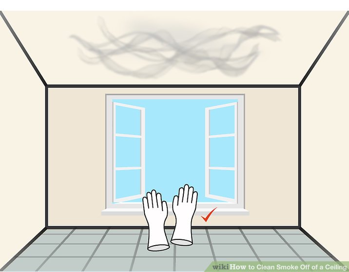 716x559 How To Clean Smoke Off Of A Ceiling 14 Steps (With Pictures)