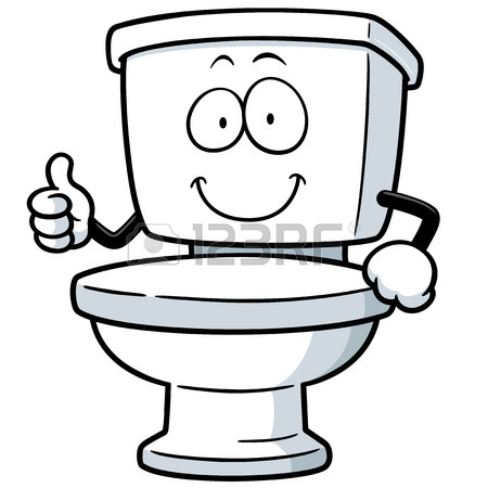 450x450 Vector Illustration Of Cartoon Toilet Royalty Free Cliparts