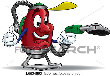 450x312 Clipart Of Mr. Hoover, Vacuum Cleaner K6624690