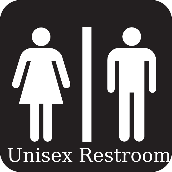 600x600 Unisex Restroom Sign 2 Clip Art
