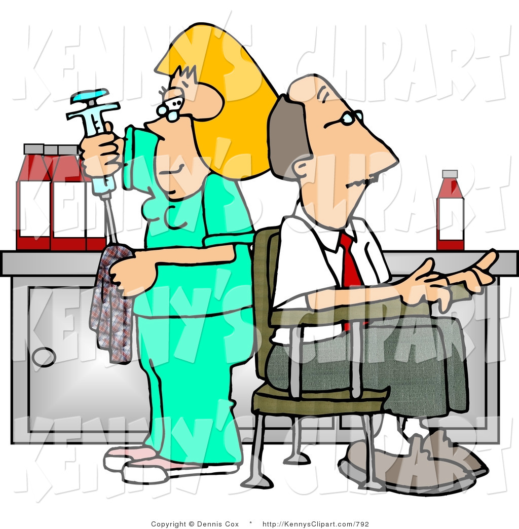 1024x1044 Clip Art Of A Female Nurse Cleaning Needle After Drawing Blood