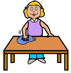 250x258 Clear Table Clipart